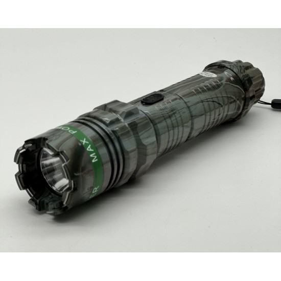 TACTICAL FORCE FLASHLIGHT STUN GUN BLACK